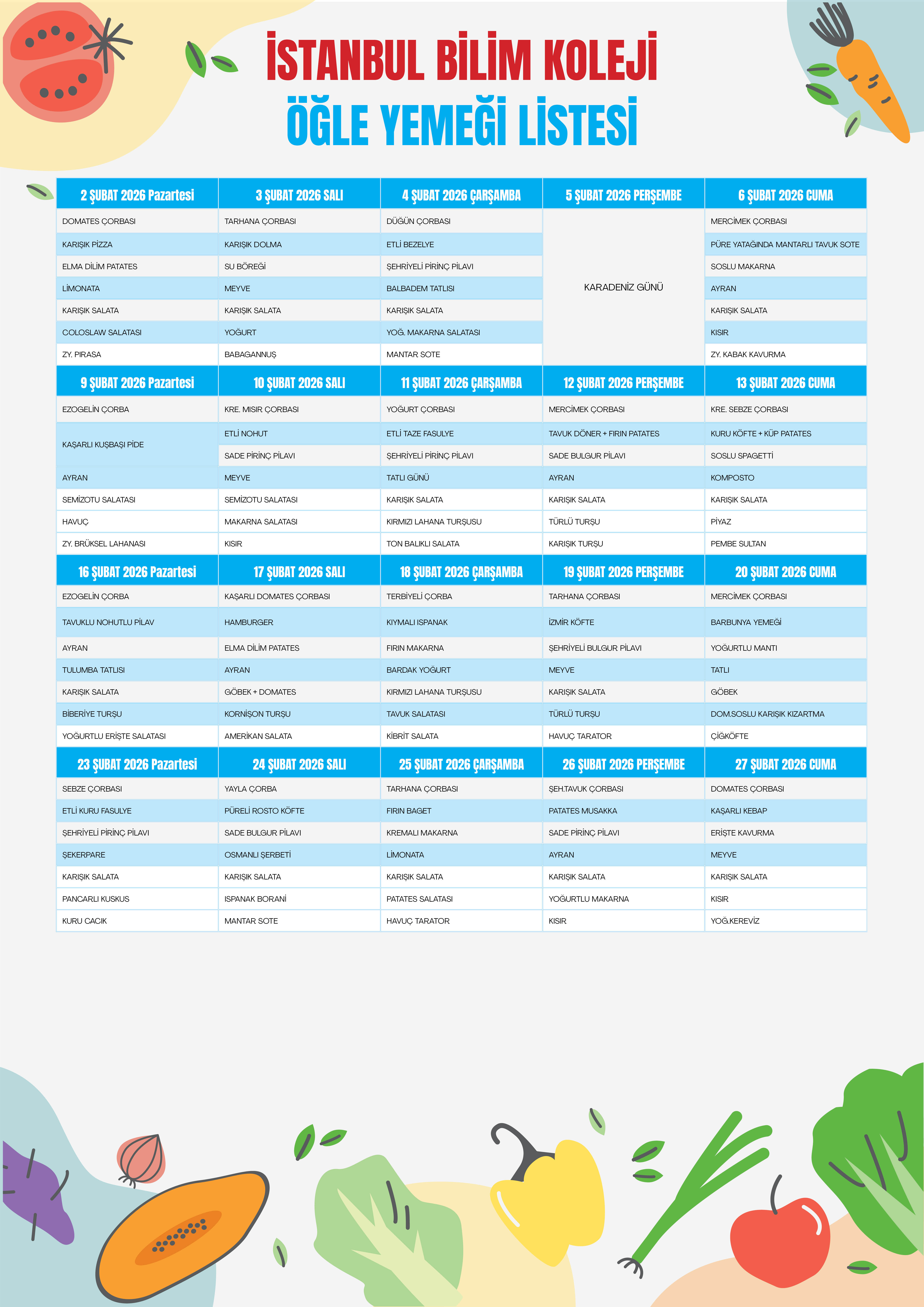 xanabina &ouml;ğlen yemeği